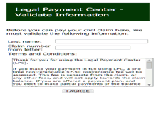 Tablet Screenshot of legalpaymentcenter.com